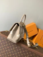 LV MADELEINE 30 IN BEIGE MONOGRAM CALFSKIN EMBOSSED LOGO - Image 4