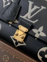 LV MADELEINE 30 IN BLACK MIX WHITE MONOGRAM CALFSKIN EMBOSSED LOGO - Image 5