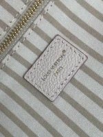 LV NEVERFULL MM TOTE BAG 32 IN WHITE MIX PINK CALFSKIN - Image 8