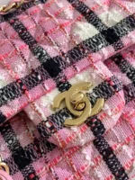 CC MEDIUM 25 CLASSIC BAG IN LIGHT PINK MIX BLACK WOOL TWEED - Image 6