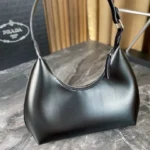 PRADA CLEO SHOULDER BAG 30 IN BLACK GLOSSY CALFSKIN - Image 4