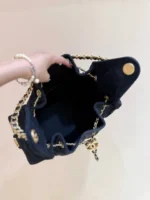 CHANEL 25 HANDBAG 30 IN DARK BLUE DENIM GOLD HARDWARE - Image 5
