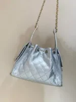 CHANEL 25 HANDBAG IN SILVER-TONE 30 GRAINED CALFSKIN GOLD HARDWARE - Image 2