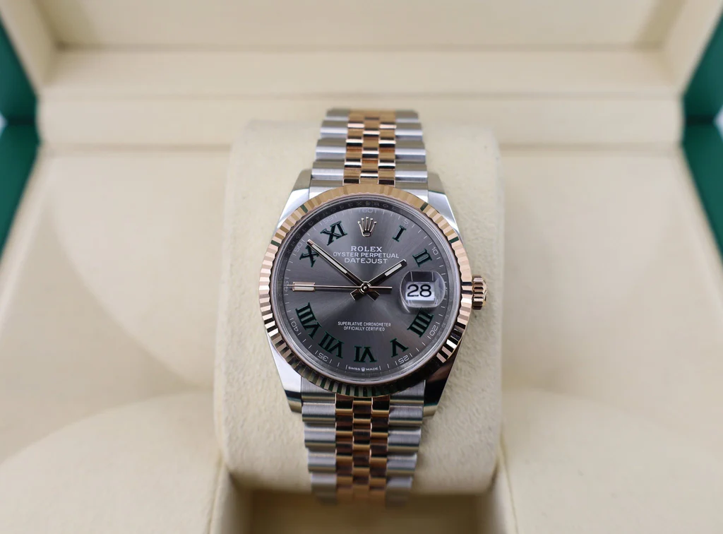 Rolex Rep 11 DateJust 126231 Wimbledon Dial Genuine Gold GM Factory 36mm
