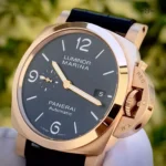 PANERAI LUMINOR REP 1:1 WATCH GOLD NEEDLE BLUE LEATHER VS FACTORY 44MM - Image 4