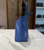Goyard Anjou PM Reversible Tote Bag in Blue Goyardine - Image 3