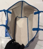 Goyard Anjou PM Reversible Tote Bag in Blue Goyardine - Image 6