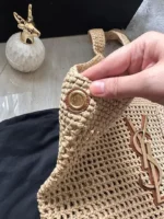 YSL Saint Laurent Icare Maxi raffia tote bag - Image 5