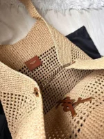 YSL Saint Laurent Icare Maxi raffia tote bag - Image 8