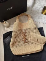 YSL Saint Laurent Icare Maxi raffia tote bag - Image 2