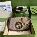 Gucci Blondie Branded Women's Handbag with Ophidia Pattern 28x16x4cm - Image 5